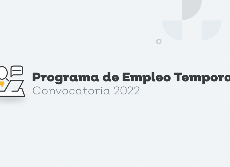 Programa de empleo temporal, convocatoria 2022